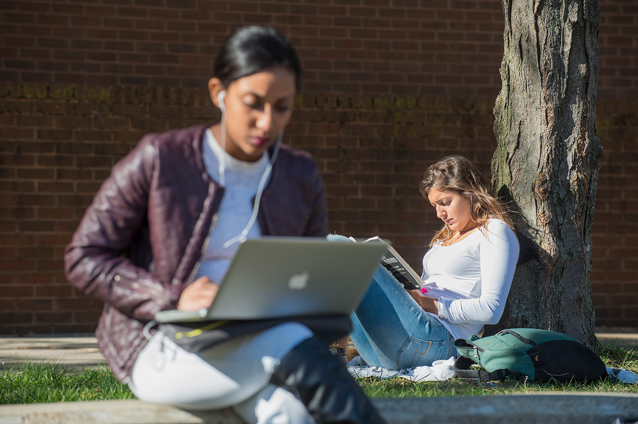 Students studying