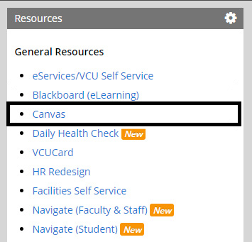 access both Canvas and Blackboard from your my.vcu.edu portal