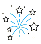 Icon of fireworks